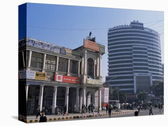 Old and New Architecture, Connaught Place, New Delhi, Delhi, India-John Henry Claude Wilson-Stretched Canvas