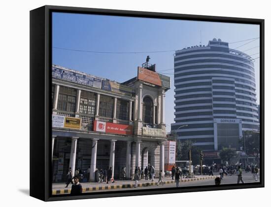 Old and New Architecture, Connaught Place, New Delhi, Delhi, India-John Henry Claude Wilson-Framed Stretched Canvas
