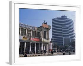 Old and New Architecture, Connaught Place, New Delhi, Delhi, India-John Henry Claude Wilson-Framed Photographic Print