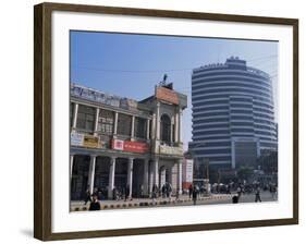 Old and New Architecture, Connaught Place, New Delhi, Delhi, India-John Henry Claude Wilson-Framed Photographic Print