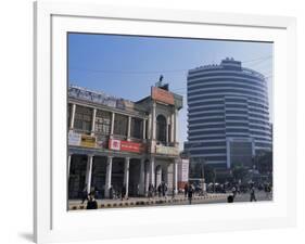 Old and New Architecture, Connaught Place, New Delhi, Delhi, India-John Henry Claude Wilson-Framed Photographic Print