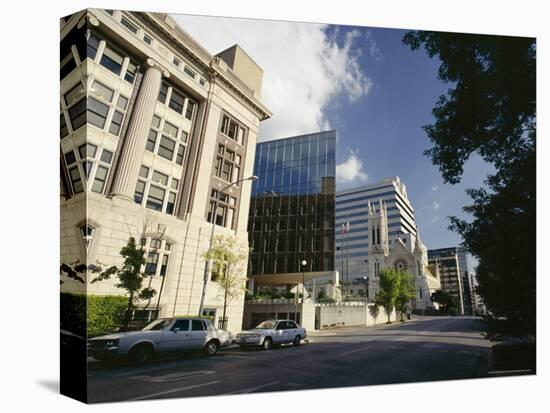 Old and New Buildings Downtown in the State Capital, Austin, Texas, USA-Robert Francis-Stretched Canvas