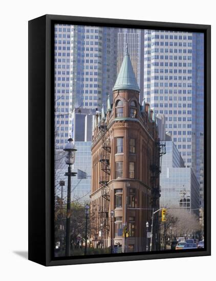 Old and New Buildings in the Downtown Financial District, Toronto, Ontario, Canada, North America-Anthony Waltham-Framed Stretched Canvas