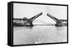 Old and New Cape Cod Canal Bridges-null-Framed Stretched Canvas