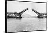 Old and New Cape Cod Canal Bridges-null-Framed Stretched Canvas