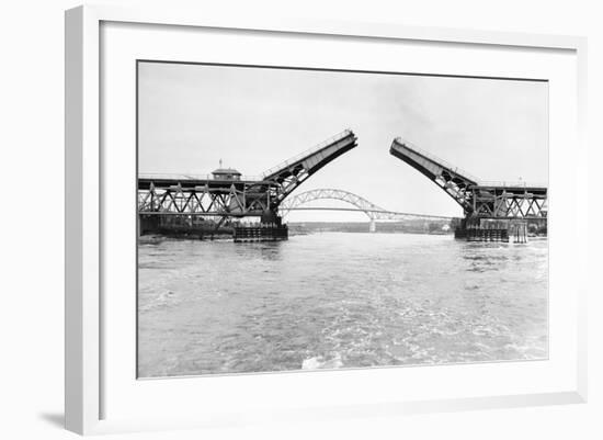 Old and New Cape Cod Canal Bridges-null-Framed Photographic Print