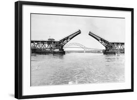 Old and New Cape Cod Canal Bridges-null-Framed Photographic Print