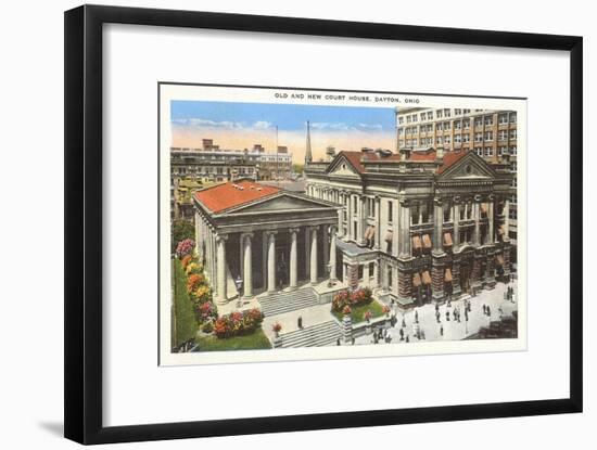 Old and New Courthouse, Dayton, Ohio-null-Framed Art Print