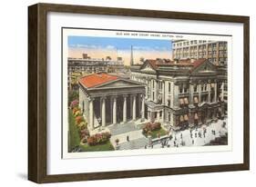 Old and New Courthouse, Dayton, Ohio-null-Framed Art Print