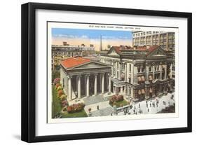 Old and New Courthouse, Dayton, Ohio-null-Framed Art Print