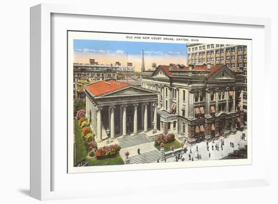 Old and New Courthouse, Dayton, Ohio-null-Framed Art Print