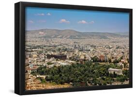 Old and New view of Athens Greece-null-Framed Poster