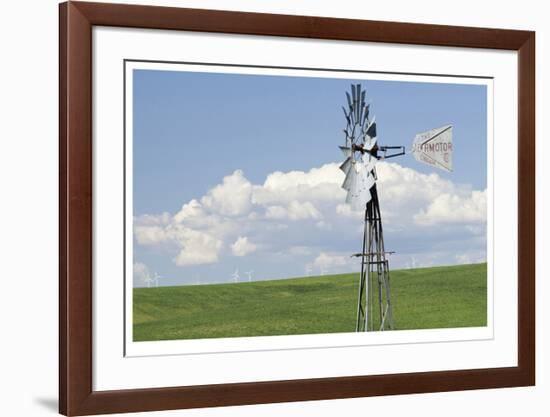 Old And New Windmills-Donald Paulson-Framed Giclee Print