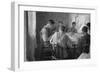 Old and Young Farmers Having a Full Dinner During Wheat Harvest Time, Central Ohio. August 1938-null-Framed Photo