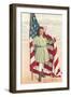 Old and Young Glory, Girl with Flag-null-Framed Art Print