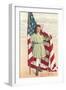 Old and Young Glory, Girl with Flag-null-Framed Art Print