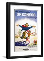 Old and Young Skegness-null-Framed Art Print