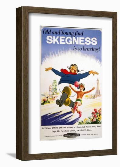 Old and Young Skegness-null-Framed Art Print