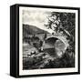 Old Aqueduct on the Conemaugh. the Conemaugh River Is Formed at Johnstown in Southwestern Cambria C-null-Framed Stretched Canvas