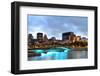 Old Architecture at Dusk on Street in Old Montreal in Canada Panorama-Songquan Deng-Framed Photographic Print
