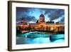Old Architecture at Dusk on Street in Old Montreal in Canada-Songquan Deng-Framed Photographic Print