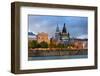 Old Architecture at Dusk on Street in Old Montreal in Canada-Songquan Deng-Framed Photographic Print