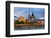 Old Architecture at Dusk on Street in Old Montreal in Canada-Songquan Deng-Framed Photographic Print