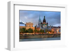 Old Architecture at Dusk on Street in Old Montreal in Canada-Songquan Deng-Framed Photographic Print