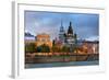 Old Architecture at Dusk on Street in Old Montreal in Canada-Songquan Deng-Framed Photographic Print