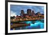 Old Architecture at Dusk on Street in Old Montreal in Canada-Songquan Deng-Framed Photographic Print