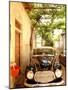 Old Automobile Sedan, Kardamyli, Messina, Peloponnese, Greece-Walter Bibikow-Mounted Photographic Print