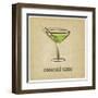 Old Background with Cocktail-natbasil-Framed Art Print