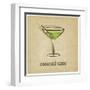 Old Background with Cocktail-natbasil-Framed Art Print