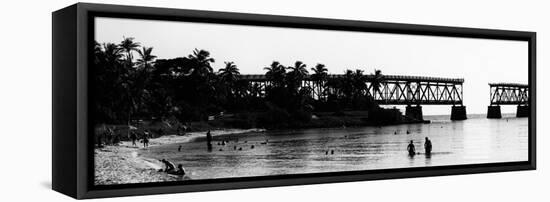 Old Bahia Honda Bridge Florida Keys - Bridges Roads-Philippe Hugonnard-Framed Stretched Canvas