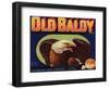 Old Baldy Brand - Upland, California - Citrus Crate Label-Lantern Press-Framed Art Print