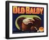 Old Baldy Brand - Upland, California - Citrus Crate Label-Lantern Press-Framed Art Print