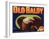 Old Baldy Brand - Upland, California - Citrus Crate Label-Lantern Press-Framed Art Print