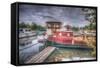 Old Barge-Nathan Wright-Framed Stretched Canvas