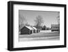 Old Barn and Sheds in Black and White-kat72-Framed Photographic Print