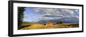 Old Barn and Teton Mountain Range, Jackson Hole, Wyoming, USA-Michele Falzone-Framed Photographic Print