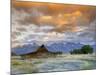 Old Barn and Teton Mountain Range, Jackson Hole, Wyoming, USA-Michele Falzone-Mounted Photographic Print