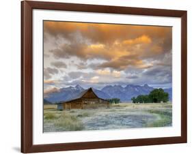 Old Barn and Teton Mountain Range, Jackson Hole, Wyoming, USA-Michele Falzone-Framed Photographic Print