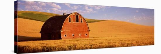 Old Barn in a Wheat Field, Palouse, Whitman County, Washington State, USA-null-Stretched Canvas