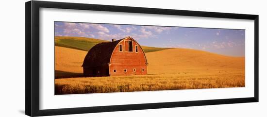 Old Barn in a Wheat Field, Palouse, Whitman County, Washington State, USA-null-Framed Premium Photographic Print