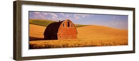 Old Barn in a Wheat Field, Palouse, Whitman County, Washington State, USA-null-Framed Photographic Print