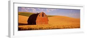 Old Barn in a Wheat Field, Palouse, Whitman County, Washington State, USA-null-Framed Photographic Print