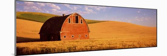 Old Barn in a Wheat Field, Palouse, Whitman County, Washington State, USA-null-Mounted Photographic Print