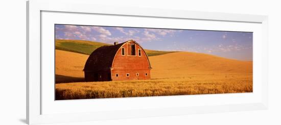 Old Barn in a Wheat Field, Palouse, Whitman County, Washington State, USA-null-Framed Photographic Print