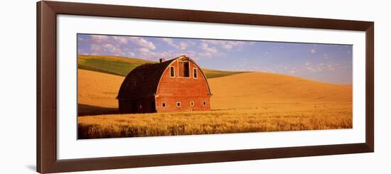 Old Barn in a Wheat Field, Palouse, Whitman County, Washington State, USA-null-Framed Photographic Print