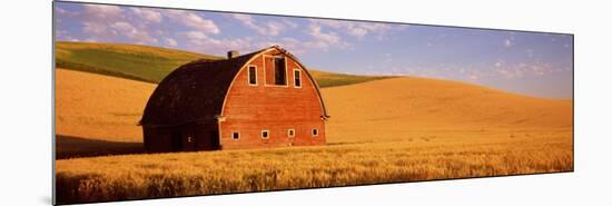 Old Barn in a Wheat Field, Palouse, Whitman County, Washington State, USA-null-Mounted Photographic Print